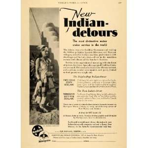  1929 Ad Harveycar Indian Detours Car Rail Mexican Tribe 