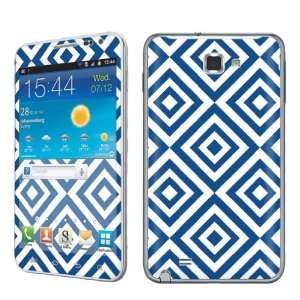   Protection Decal Skin Blue White Square: Cell Phones & Accessories