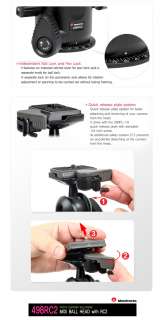 NEW MANFROTTO 498RC2 Ball Head w/ Plate (Genuine)  