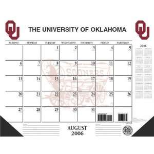  Oklahoma Sooners 22x17 Academic Desk Calendar 2006 07 