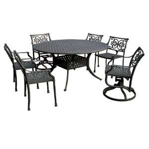  Stanton Collection 6 Person All Welded Cast Aluminum Patio Furniture 