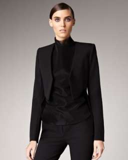 Cropped Open Front Jacket  