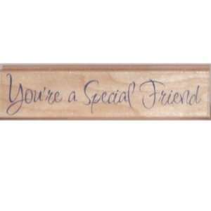  Special Friend Wood Mounted Rubber Stamp (F3775) Arts 