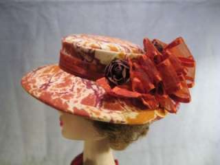 Lava Flow a Fashion Doll Hat modeled on my Gene Marshall Doll  