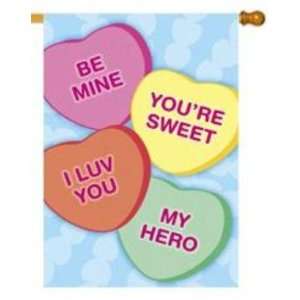  Valentine Flag Candy Hearts