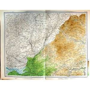  1903 Colour Map Solway Borders Longtown Haltwhistle: Home 