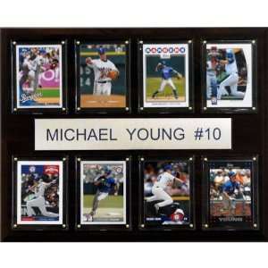  MLB Michael Young Texas Rangers 8 Card Plaque