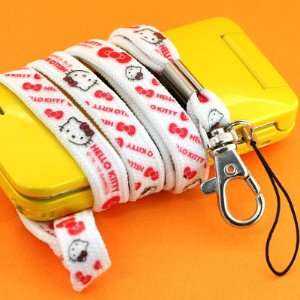    Sanrio Hello Kitty Neck Cell Phone Strap (White): Electronics