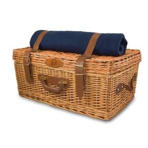   Style Picnic Basket/ Navy With Plaid Miami Dolphins (Engraved) Patio