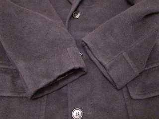 Vtg Carriage Trade Mens 100% Cashmere Union Made Over Trench Coat 