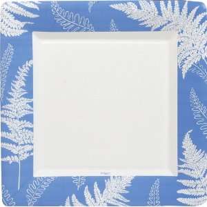  Entertaining with Caspari Set of Two Fern Blue Square Paper Dinner 