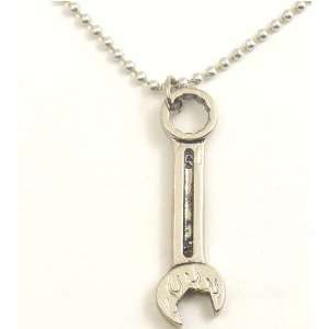   Box End Wrench Alloy Pendant on 24 Inch Ball Chain Necklace Jewelry