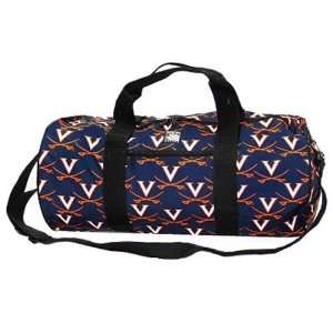   Cavaliers Navy Blue All Over Logo Duffel Bag: Sports & Outdoors