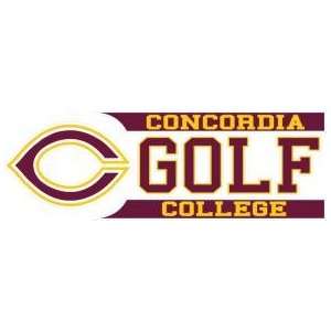 DECAL B CONCORDIA COLLEGE GOLF WITH LOGO BAR SERIES   9 x 3.1 