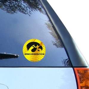  Iowa Hawkeyes 4.5 Team Logo Round Vinyl Decal: Automotive