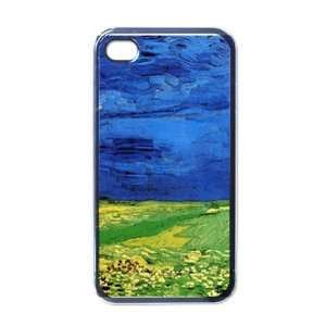   Under Clouded Sky By Vincent Van Gogh Black Iphone 4   Iphone 4s Case