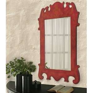  Venetian Red Scroll Mirror