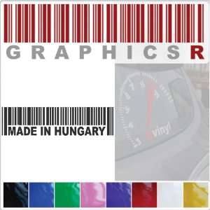 Sticker Decal Graphic   Barcode UPC Pride Patriot Made In Hungary A401 
