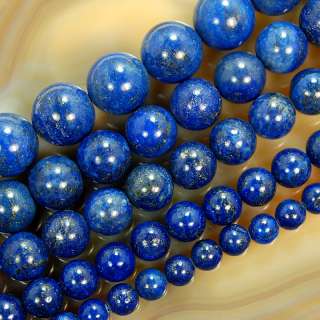 Natural Lapis Lazuli Gemstone Beads 15 4mm 6mm 8mm 10mm 12mm 14mm 