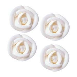Medium White Royal Icing Roses: Grocery & Gourmet Food