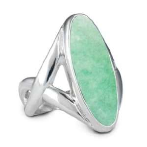  Sterling Silver Utah Variscite Elongated Ring Jewelry