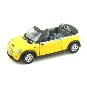  Mini Cooper S Convertible 1/28 Yellow: Toys & Games