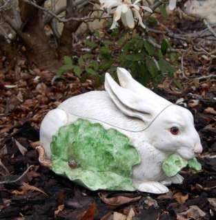 New Outdoor Hand Painted Rabbit Box Lawn Garden Statue  
