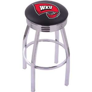 Western Kentucky University Steel Stool with 2.5 Ribbed Ring Logo 