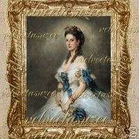 1800s Portrait Lady Royalty Dollhouse Picture Art  