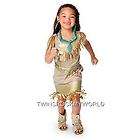 POCAHONTAS COSTUME GIRLS SIZE 4 WITH BOOTS 11/12 & NECKLACE SET NWT 