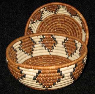 Traditional African Zulu Serving Herb Basket/Bowl Set   Great for 