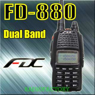 FDC FD 880 Dual Band Display 136 174/400 480Mhz Ham Two Way Radio FREE 