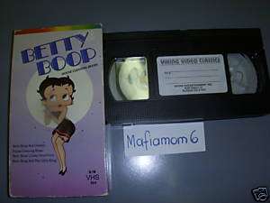 Betty Boop VHS House Cleaning Blues B&W 4 Cartoons HTF  
