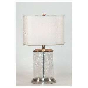  Crackled Oval Glass Table Lamp