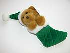 NEW Holiday Elegance Stuffed Teddy Bear Green Stocking Christmas 