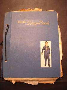 1950s 60 Cub Scout Scrapbook Contents/IKE Ribbon/Flag  