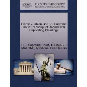  Pierce v. Obion Co U.S. Supreme Court Transcript of Record 