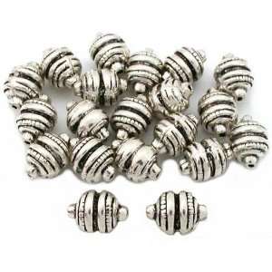  Sterling Silver Fluted Barrel Bali Tube Beads Approx 25 