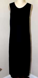   Fisher Black Full Length Long Tank Dress Sz M Womens Free Shipping