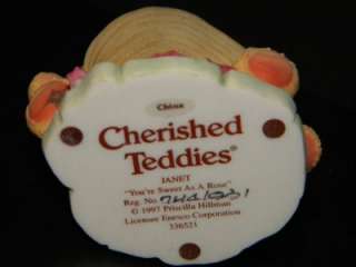 Cherished Teddies JANET ROSE Figurine *AVON* 1997 NIB  