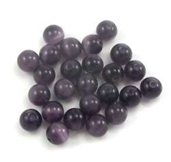6mm purple cats eye beads