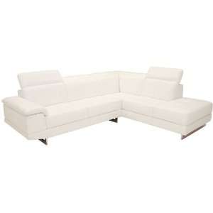  Furniture 2071 Italian Leather Sectional (White) 2071 W SEC Furniture