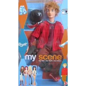   Barbie My Scene BRYANT Doll w SKATEBOARD & Helmet (2003) Toys & Games