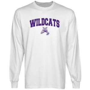 Abilene Christian University Wildcats White Logo Arch Long Sleeve T 