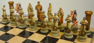  Medieval times CRUSADES set of chess men pieces THE CRUSADERS  