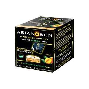  Asian Sun Liquid Tea Unsweetened Peach    15 Packets 