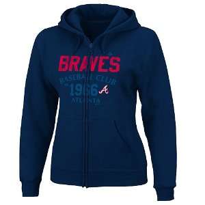 Atlanta Braves Womens Team Glory Full Zip Hooded Sweatshirt by 