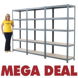   71Hx36Wx18D Gray Garage Metal Steel Shelving Storage Shelves  