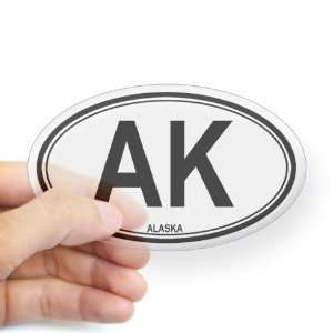  AK   Alaska Travel Oval Sticker by  Arts, Crafts 