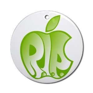  Creative Clam R.i.p. Steve Jobs Green Apple On A 2 7/8 